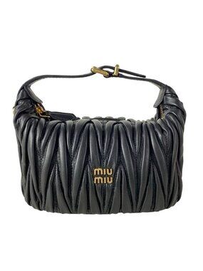 Miu Miu Matelasse Black Mini Bag Leather